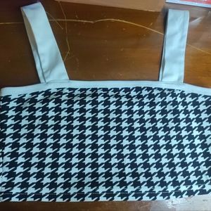 Black and White Shein crop top. Size: Large